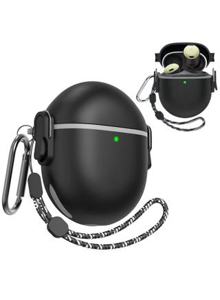 Google Pixel Buds Pro Case(2022) Secure Lock Shock-Absorbing Protective Cover Skin for Pixel Buds Pro Accessories with Carabiner & Lanyard [One-Click Pop] (Black) - pzsku/ZC150A01382B299E1CB61Z/45/_/1682068384/1ba7ad94-0c02-441c-9a1e-37f263aee504