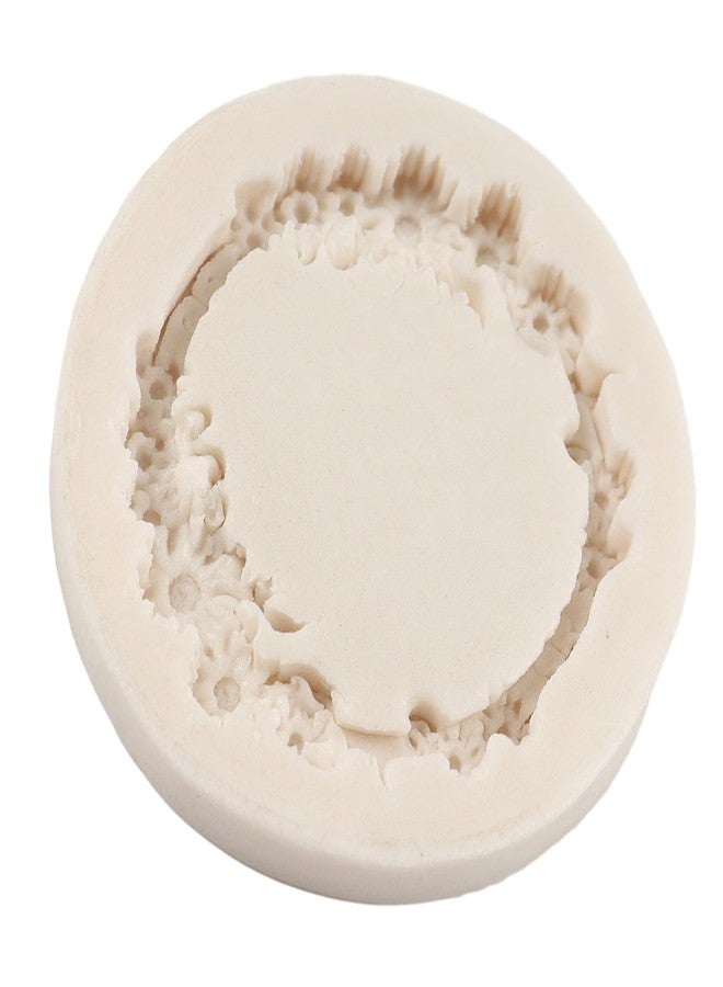 FCKEMLDS Round Flower Wreath Fondant Molds Picture Frame Silicone Mold Photo Frame Chocolate Molds for Cake Decoration Cupcake Topper Candy Polymer Clay Gum Paste - Image 5