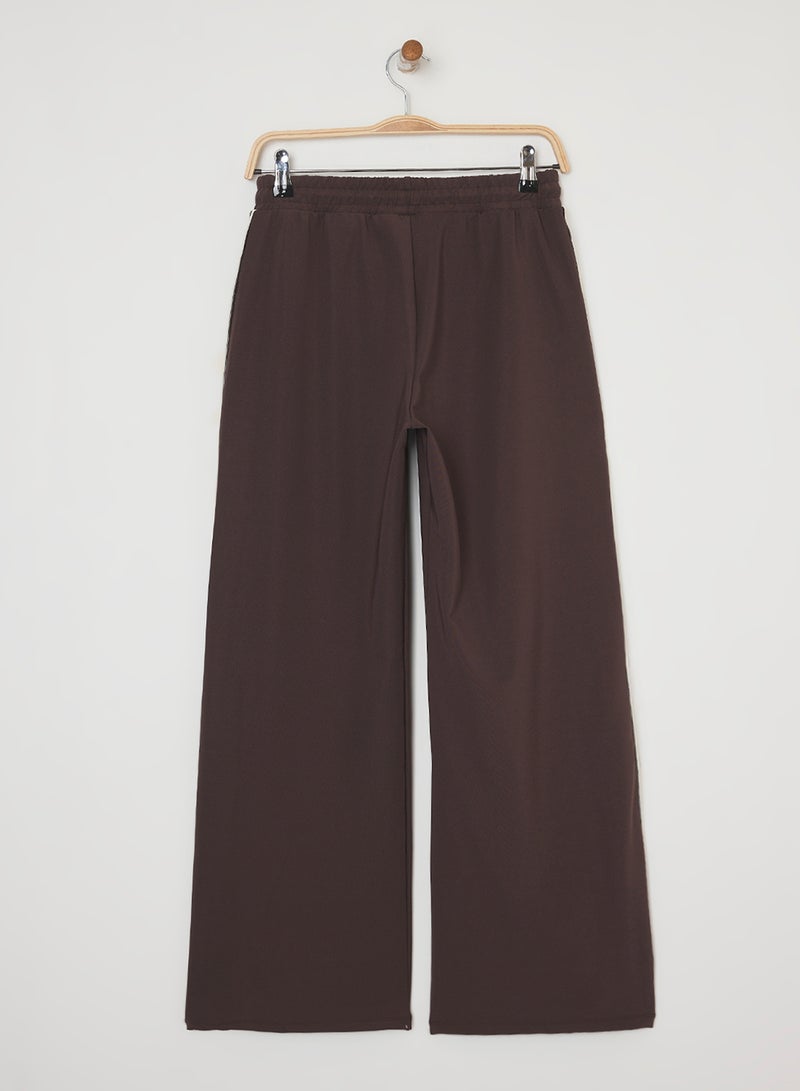 trendyol Brown Diver/Scuba Fabric Sports Knitted Sweatpants - Image 4