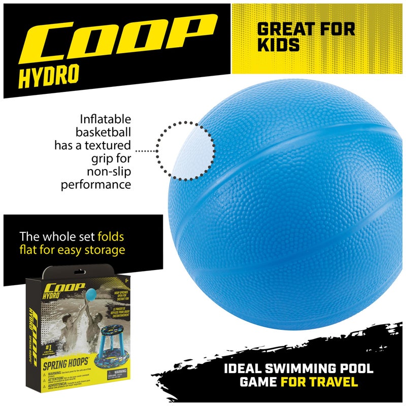 SwimWays COOP Hydro Spring Hoops, Pool Toy, Inflatable Pool Game Basketball Set - Image 4