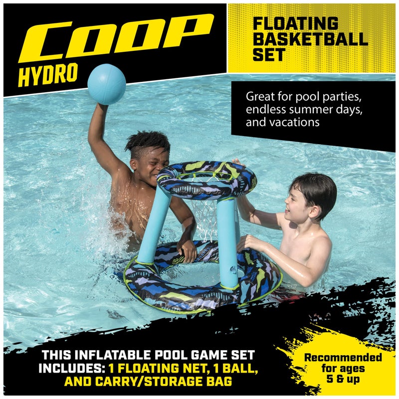 SwimWays COOP Hydro Spring Hoops, Pool Toy, Inflatable Pool Game Basketball Set - Image 3