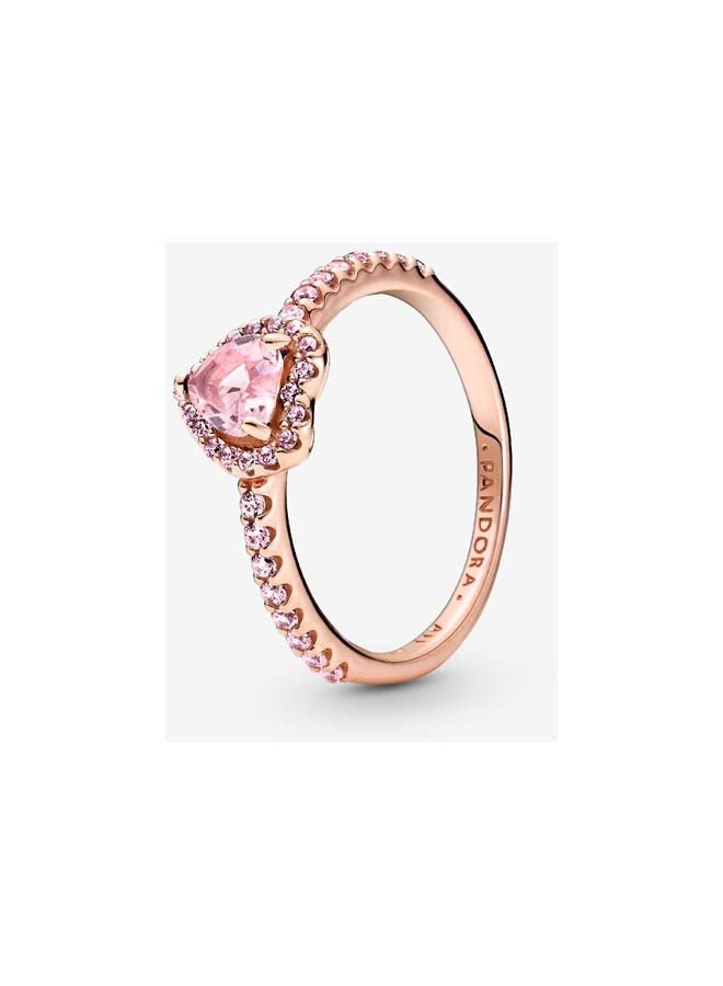 PANDORA Heart 14K Rose Gold-Plated Ring with Orchid Pink Crystal And Fancy Fairy Tale Pink Cubic Zirconia 