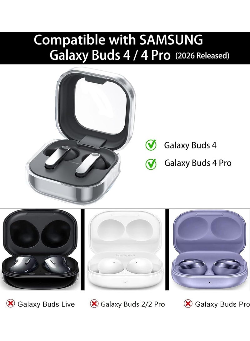 Adando Suede Feel Case for Samsung Galaxy Buds 4 / Buds 4 Pro with Lock Phone Stand, Premium Soft-Touch Anti-Slip Anti-Fingerprint Protective Cover with Metal Carabiner (Gray) - Image 2