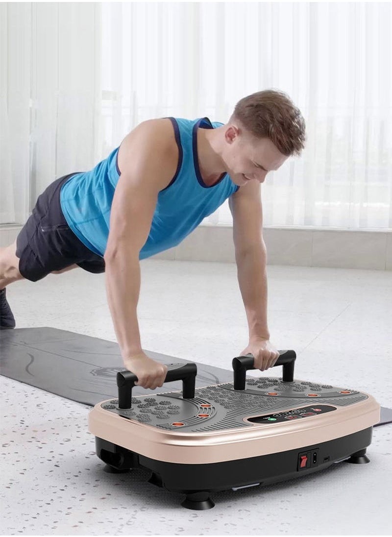 XiuWoo - 4D Vibration Plate Exercise Machine 3 Powerful Silent Motors Oscillation, Linear, Pulsation for Home Fitness Full Body Vibration Machine for Recovery and Toning - Image 1