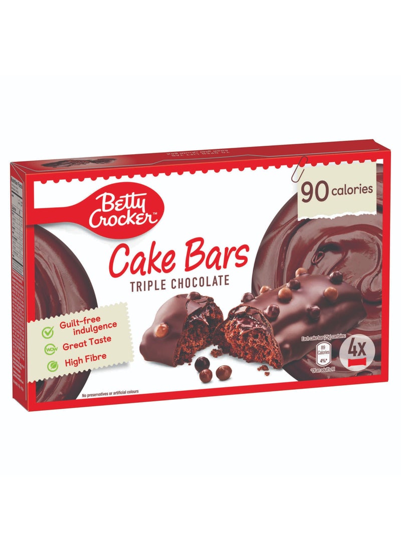 Betty Crocker Triple Chocolate Cake Bars 4x25g  - Image 1