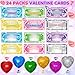 V-Opitos Valentines Day Cards for Kids School 24 Packs Cute Squeeze Toys with Cards Valentine Party Favors for Boys Girls Ideal Exchange Cards for Classroom - Image 4