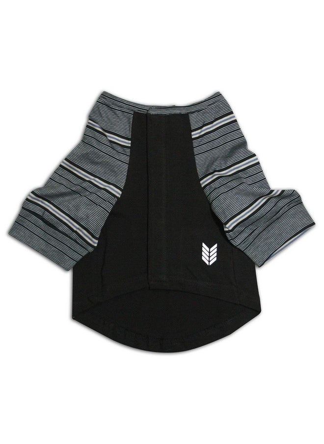 rusepin - .Pet Clothes Solid Striper Raglan Full Sleeves Round Neck Dog Streetwear T-Shirt/Tees Apparel For Dogs./Medium (Chubby Pugs, Beagle Etc.) - Image 1
