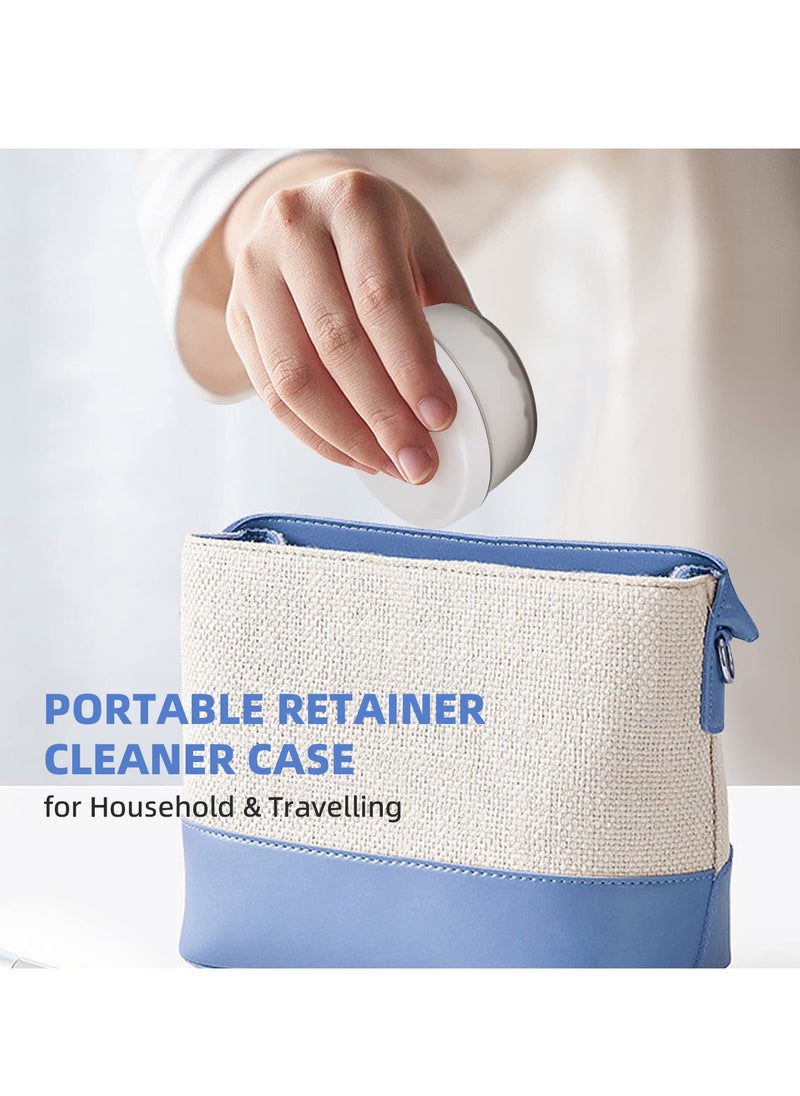 KASTWAVE - Leak Proof Denture Case, Retainer Case Orthodontic Denture Cup with Strainer, for Dentures, Partial Dentures, Traditional Braces, Etc, Portable Retainer Cleaner Case for Household - Image 1