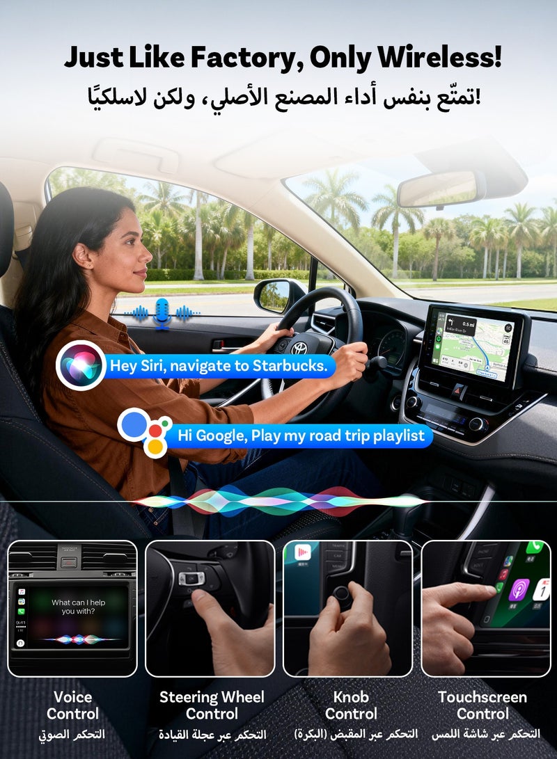 Ottocast Mini Cube 3.0 Mini Pico Core Wireless CarPlay & Android Auto Adapter, One-Touch Device Switching, WiFi 6 & Bluetooth 5.4 Ultra-Fast Connection, Plug & Play - Image 5