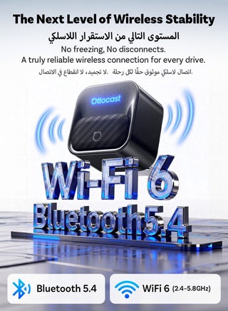 Ottocast Mini Cube 4.0 Mini Pico Core Wireless CarPlay & Android Auto Adapter, One-Touch Device Switching, WiFi 6 & Bluetooth 5.4 Ultra-Fast Connection, Plug & Play - view 3