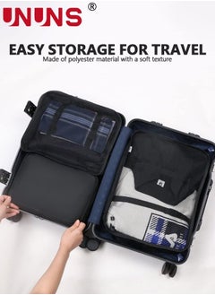 UNUNS Packing Cubes,8 Pack Travel Luggage Organizers Storage Bags For Travel,Various Sizes Packing Cubes For Suitcases,Travel Accessories Essentials,Light Travel Cubes For Carry On Suitcases,Black  - Image 2