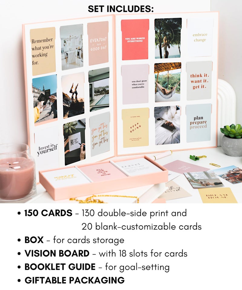 Lamare Vision Board Kit – Premium Dream Board Supplies – Complete Vision Board Supplies for Women, Mood Board Supplies & Collage Book for Manifestation - Image 2