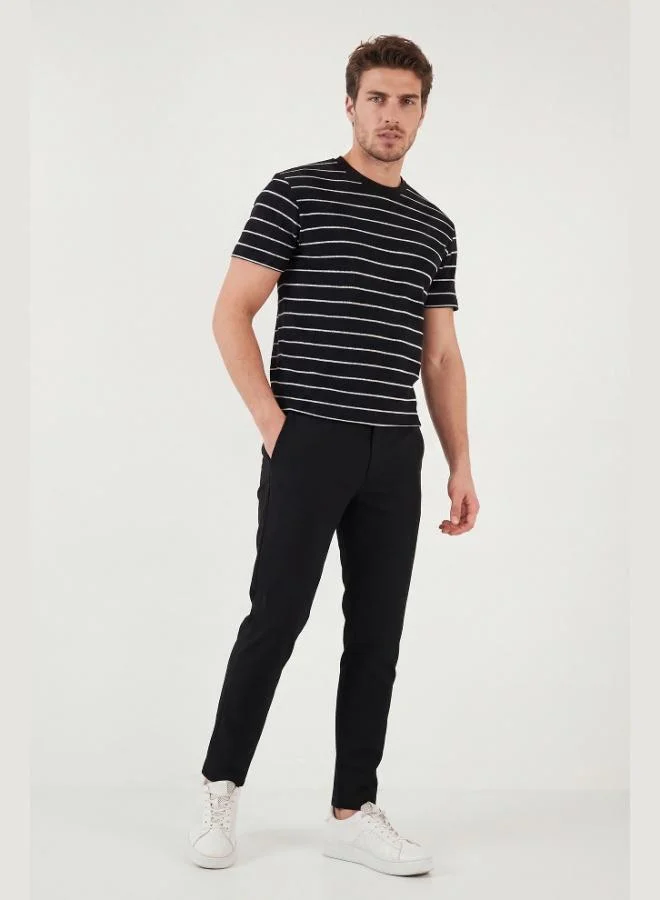 بوراتي Buratti Slim Fit Regular Waist Tapered Leg Trousers Men's Pants 6843649