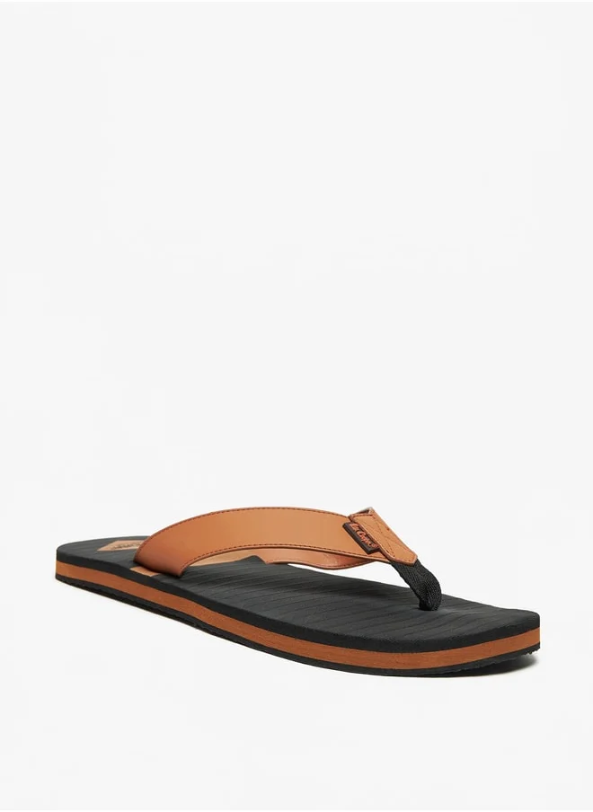 لي كوبر Men's Logo Print Flip Flops