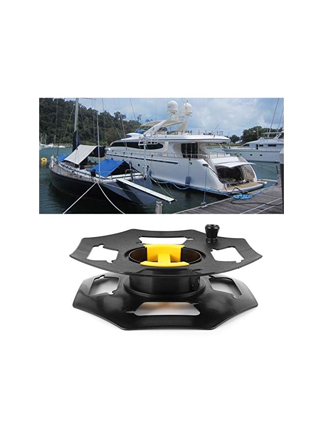 PROMASS Duty Black Cable Tidy Reel 25 Metre Revolution Extension Reel Cable Winder Tidy Holder Organizer Cord Storage Wheel for 25m Lines Yacht Caravan RV Accessory Black and Yellow - Image 2