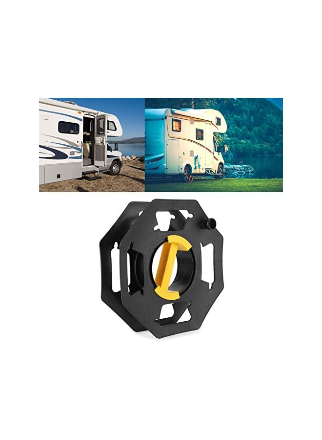 PROMASS Duty Black Cable Tidy Reel 25 Metre Revolution Extension Reel Cable Winder Tidy Holder Organizer Cord Storage Wheel for 25m Lines Yacht Caravan RV Accessory Black and Yellow - Image 4