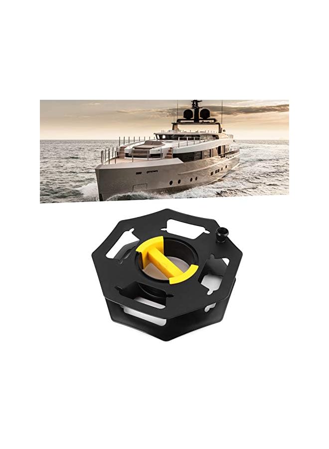 PROMASS Duty Black Cable Tidy Reel 25 Metre Revolution Extension Reel Cable Winder Tidy Holder Organizer Cord Storage Wheel for 25m Lines Yacht Caravan RV Accessory Black and Yellow - Image 5