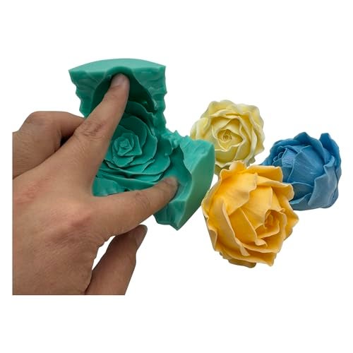 iBest Blooming Rose Crystal Epoxy Silicone MoldHome Decoration Gift Craft Flower Resin Molds Chocolate Mousse Cake Mould Aroma Plaster Stone Scented Candle Wax Silicone Mould - Image 5
