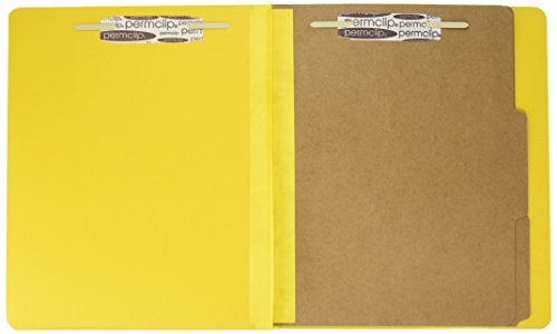 Skilcraft 7530-01-556-7918 Pressboard Classification Folder, Letter Size, Yellow (Box of 10) - Image 2