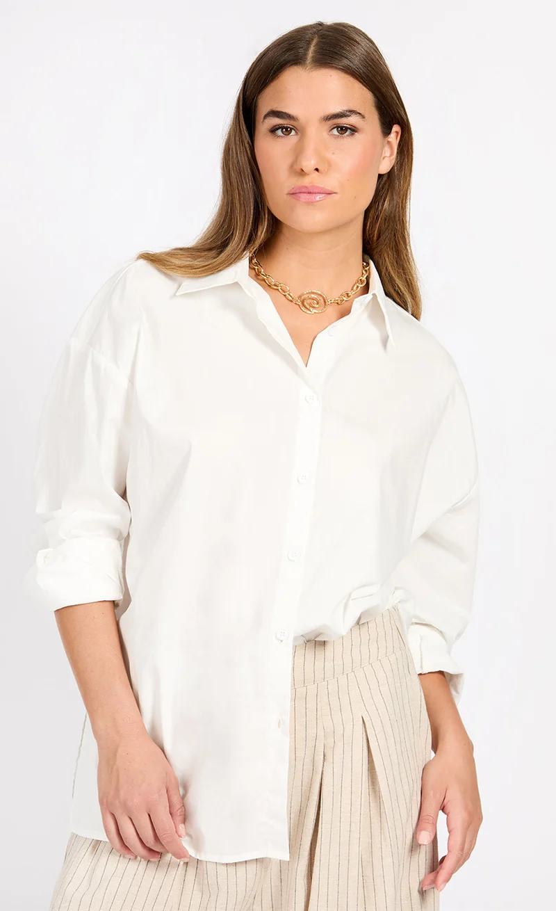 Little Mistress White Shirt With Cotton