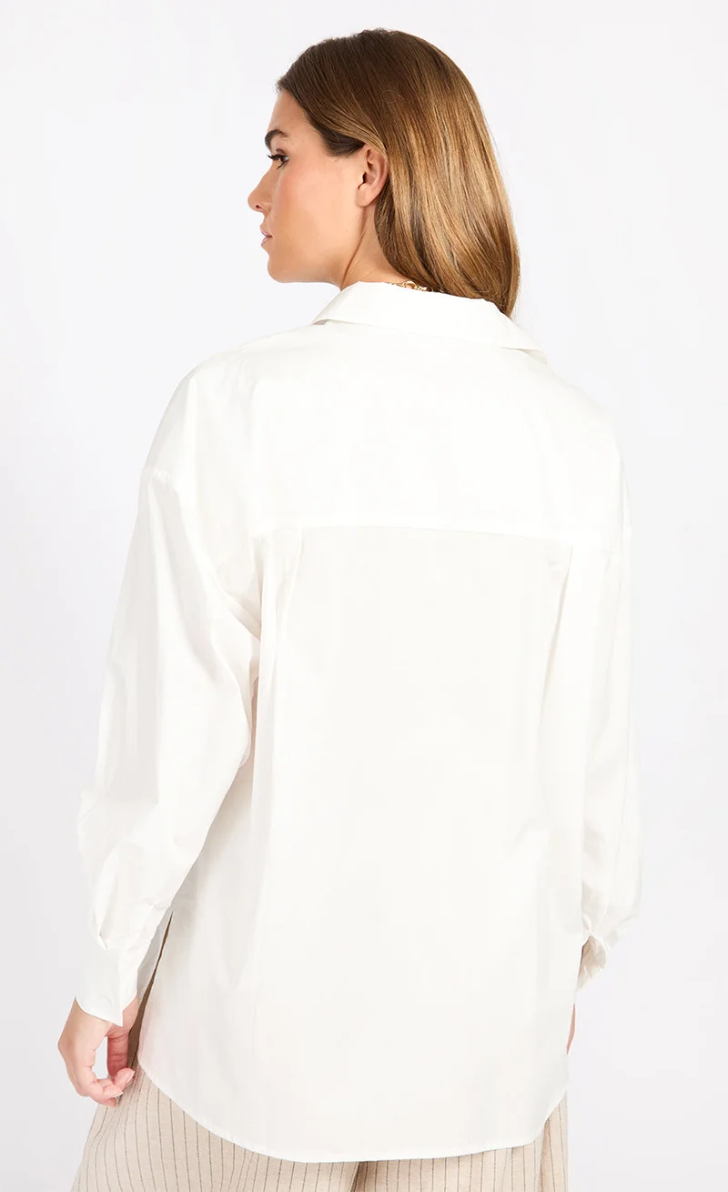 Little Mistress White Shirt With Cotton