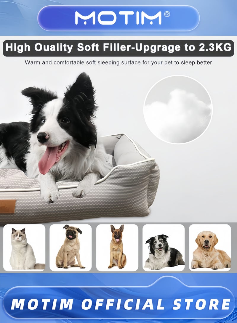 Motim Large Dog Bed Pet Sofa Lounger Puppy Couch Removable Machine Washable Cover Cushion Big Cat Kennel Cot - Image 2