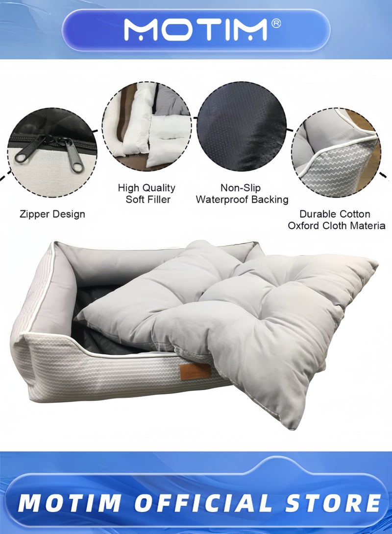 Motim Large Dog Bed Pet Sofa Lounger Puppy Couch Removable Machine Washable Cover Cushion Big Cat Kennel Cot - Image 5