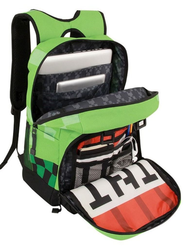 ماين كرافت Minecraft Print Backpack Bookbag For Kid School Student Traveling Birthday Gift 17 inches - Image 3