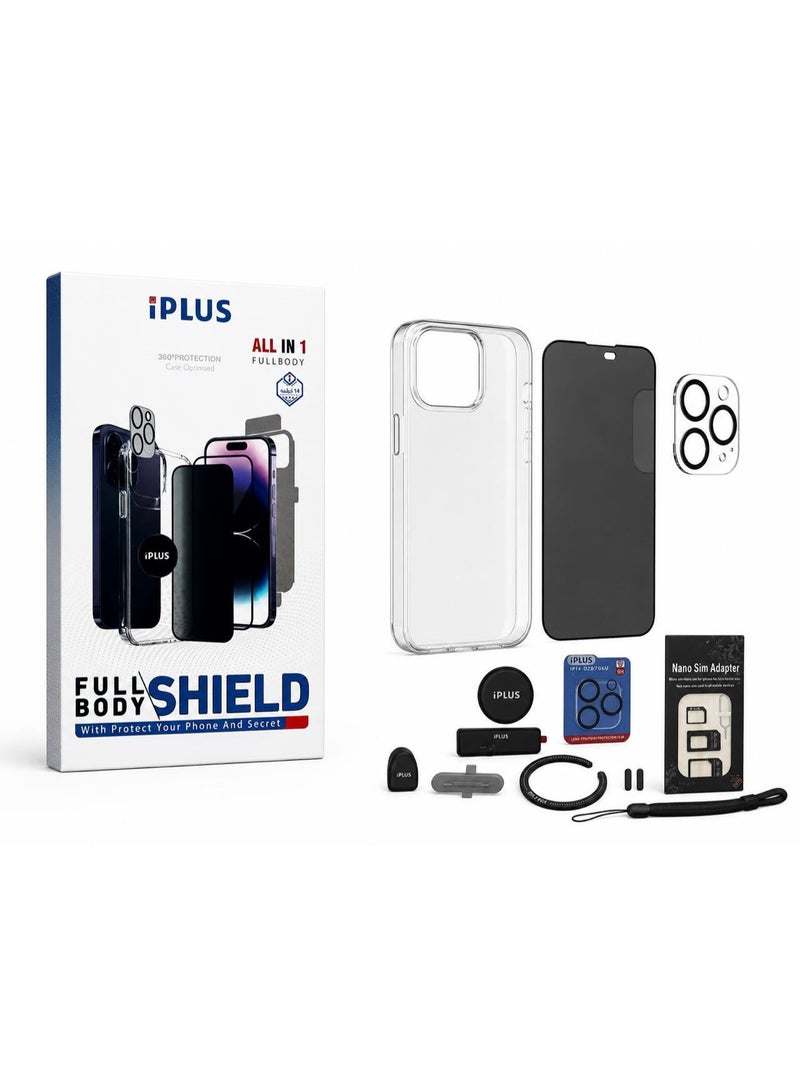 iplus 14-in-1 Ultimate Protection Kit for iPhone 17 Pro Max – 360° Full Body Shield | Shockproof & Anti-Scratch | Privacy & Camera Protection | MagSafe Compatible + Mobile Gaming Accessories - Image 1