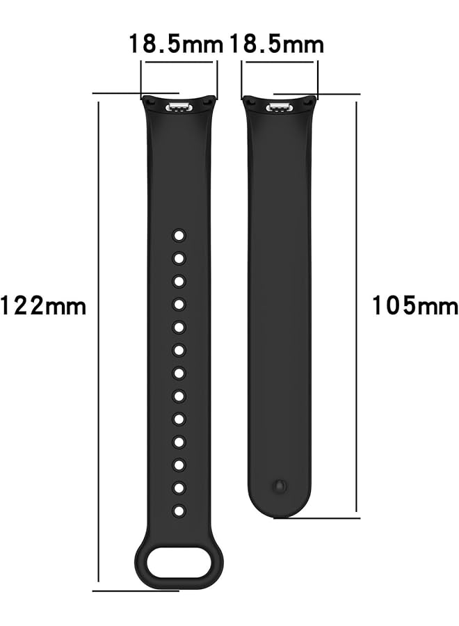 erorex Compatible With Xiaomi Band 9 Replacement Band Watch Band Of Silicone Wrist Strap Compatible With Xiaomi Band 9 Black  - Image 5