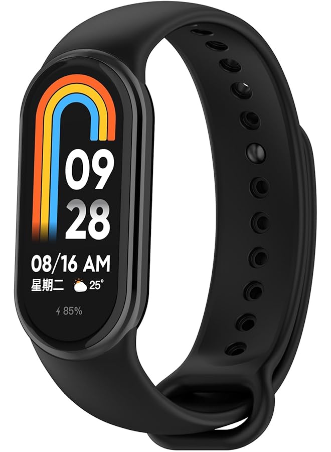 erorex Compatible With Xiaomi Band 9 Replacement Band Watch Band Of Silicone Wrist Strap Compatible With Xiaomi Band 9 Black  - Image 3