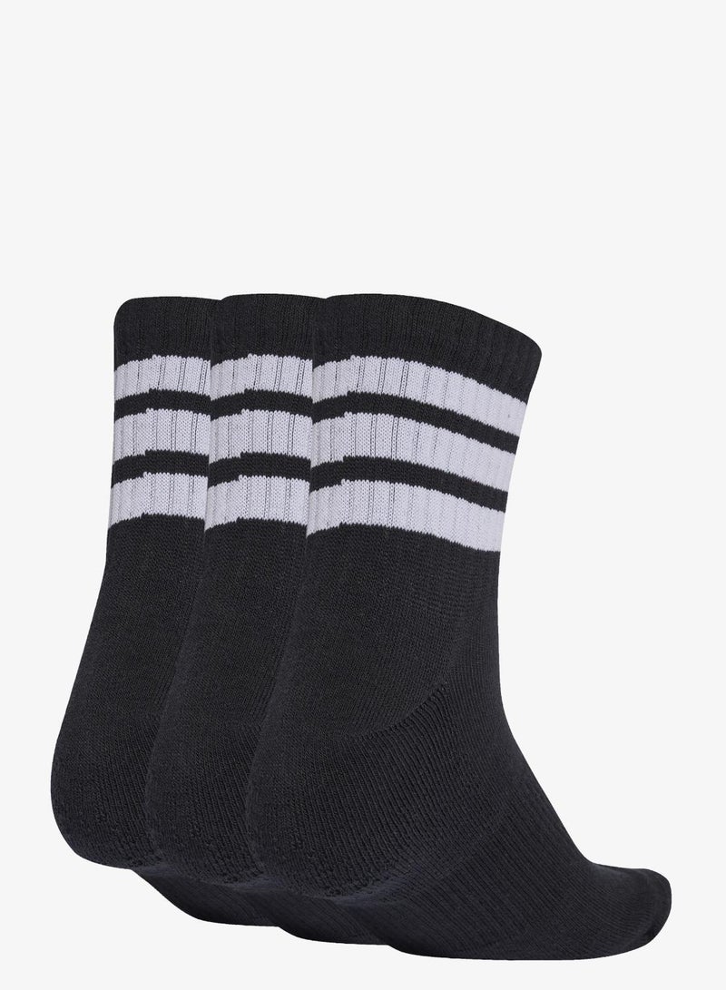 اديداس ثلاثة أزواج من جوارب 3 STRIPES CUSHIONED SPORTSWEAR MID CUT - Image 2