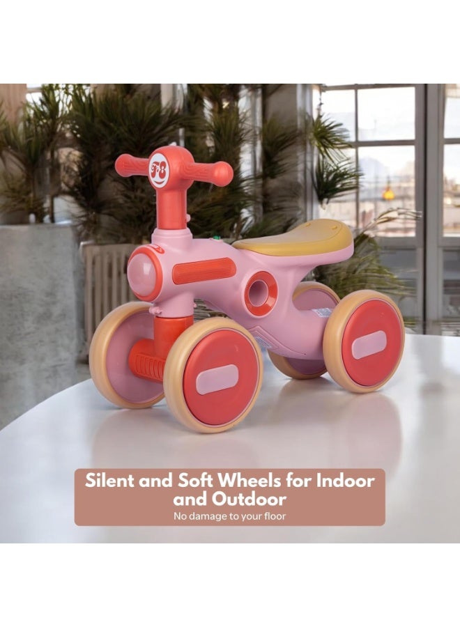 Balance Bike for Kids – Ride-On Car with Silent Four Wheels, Music, and Lights  - Image 5