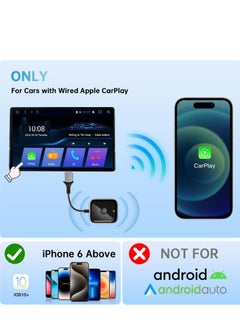 Generic Wireless CarPlay Adapter 2024 for Apple CarPlay, Easy to Upgrade Wired CarPlay to Wireless, Instant Connectivity, Super Mini Car Play Dongle for iPhone, Fit for Cars with Built-in CarPlay  - Image 2