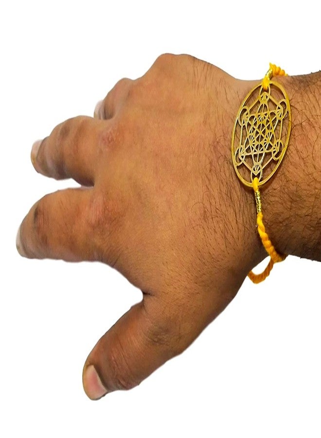 ATHZ مجموعة راخي من ATHZ للأخوة، مصنوعة من النحاس الأصفر والأخضر، بتصميم عتيق، مصنوعة في الهند. تتضمن المجموعة قطعتين من خيوط معدنية. - Image 5