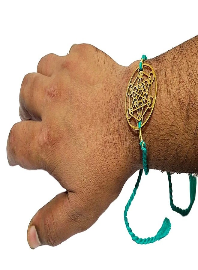 ATHZ مجموعة راخي من ATHZ للأخوة، مصنوعة من النحاس الأصفر والأخضر، بتصميم عتيق، مصنوعة في الهند. تتضمن المجموعة قطعتين من خيوط معدنية. - Image 4