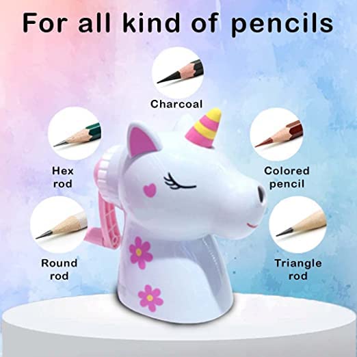 Shoppersduniya Shoppersduniya Sharpener for Kids - Unicorn Pencil Sharpener, Table Sharpener Machine - Assorted Color (White) - Image 2