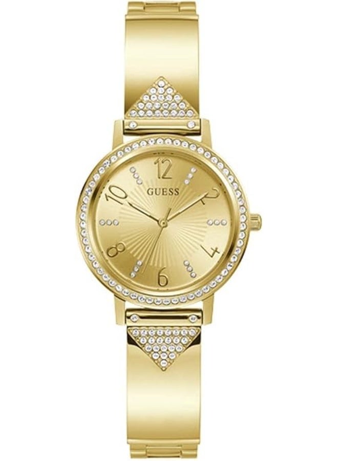 Guess TRI LUXE Women's Gold-Tone Analog Watch with Crystal Embellishments GW047474L2 - Image 2