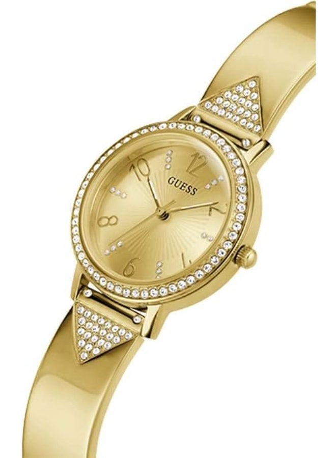 Guess TRI LUXE Women's Gold-Tone Analog Watch with Crystal Embellishments GW047474L2 - Image 1