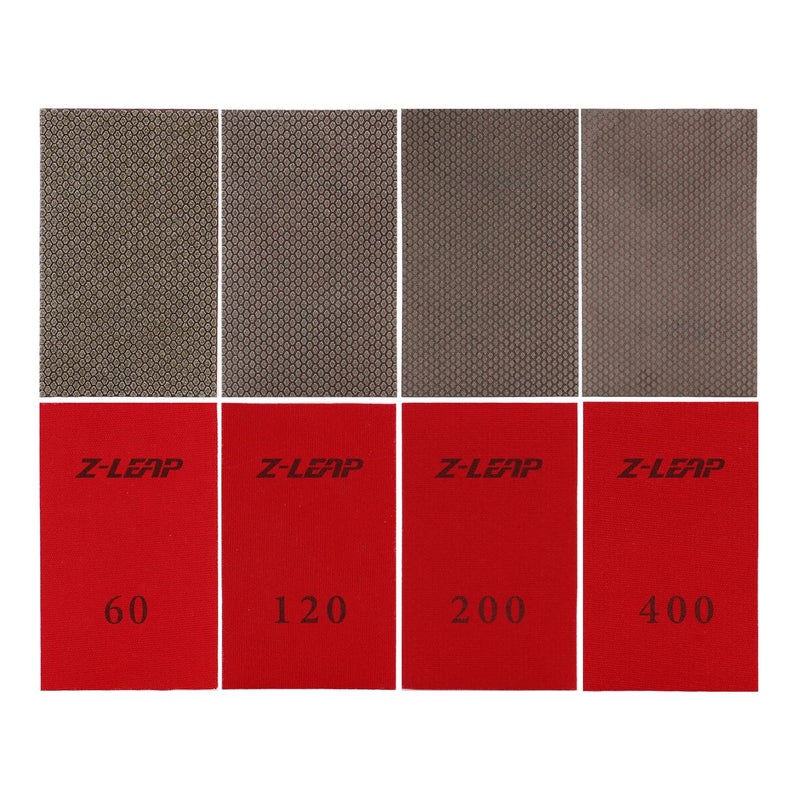 Z-LEAP Diamond Sandpaper Hand Sanding Sheet Polishing Paper Set for Glass Marble Concrete Granite