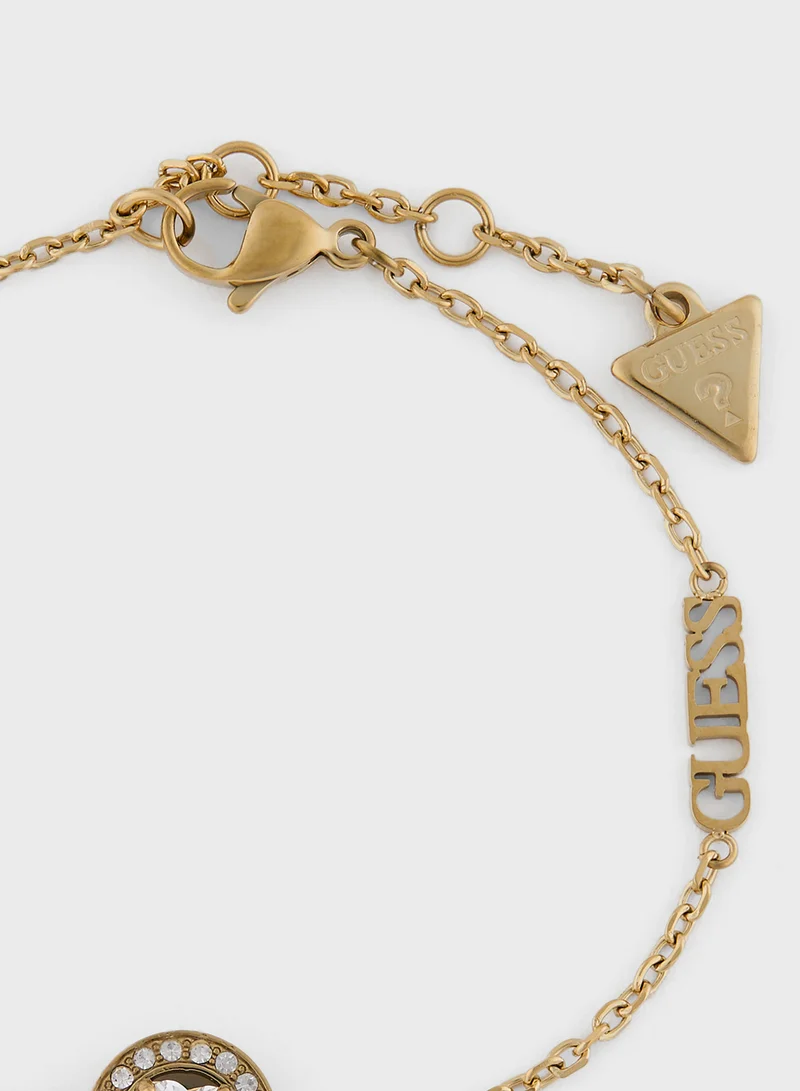 GUESS Solitaire Heart Crystal Bracelet