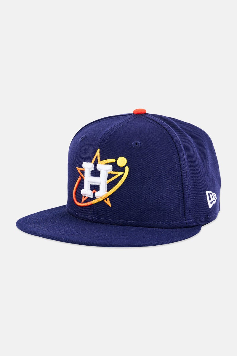New Era x MLB Men Houston Astros Fitted Cap, Navy - Image 1