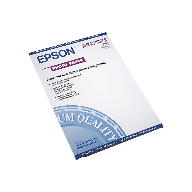 Epson Photo Paper Glossy, 13 x 19 Inches, 20 Sheets (S041143) - Image 3