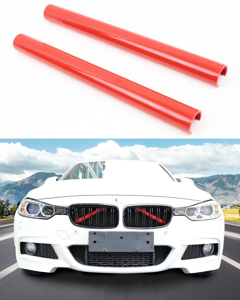 LIMBQS Grill Stripes for BMW F30 F32 F20 F36 Kidney Grille Inserts Trim for BMW 3 4 Series Red