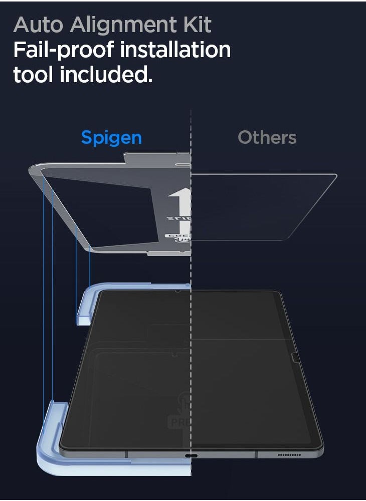 Spigen - GLAStR EZ-Fit Tempered Glass Screen Protector with installation kit for Samsung Galaxy Tab S7 FE - Image 1
