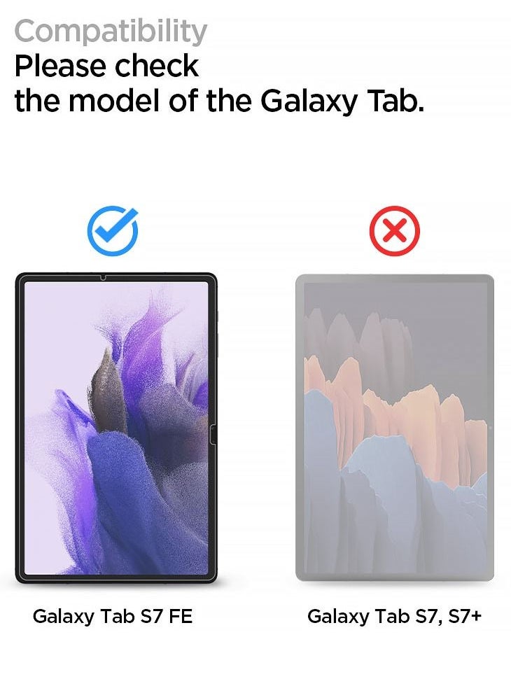 Spigen - GLAStR EZ-Fit Tempered Glass Screen Protector with installation kit for Samsung Galaxy Tab S7 FE - Image 1