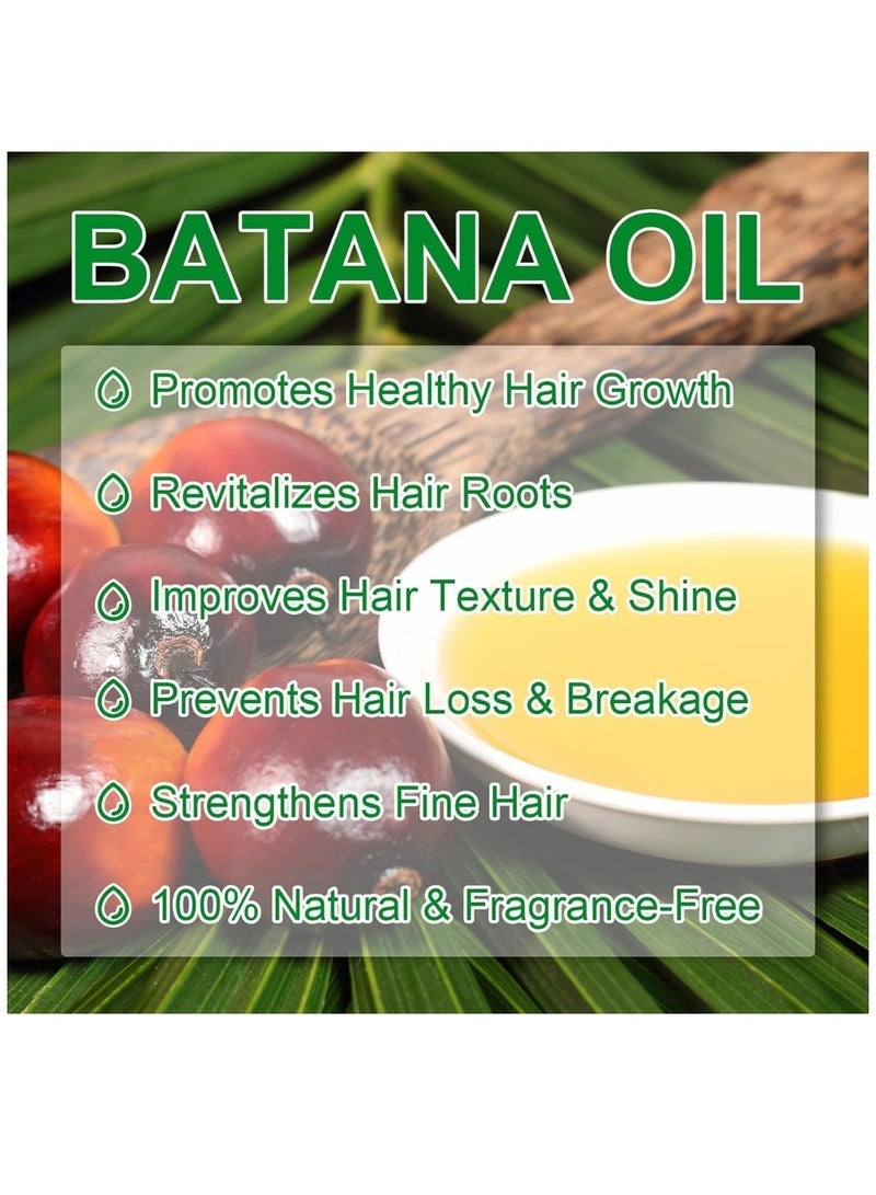 VXHDAG 60ml Natural Batana Oil for Hair Care Hair Conditioner Oil for Thin Hair Repair Damaged Hair Nourishes Thin Hair Scalp Skin and Loss Hair Growth Fit for All Hair Types Raw Batana Oil - Image 3