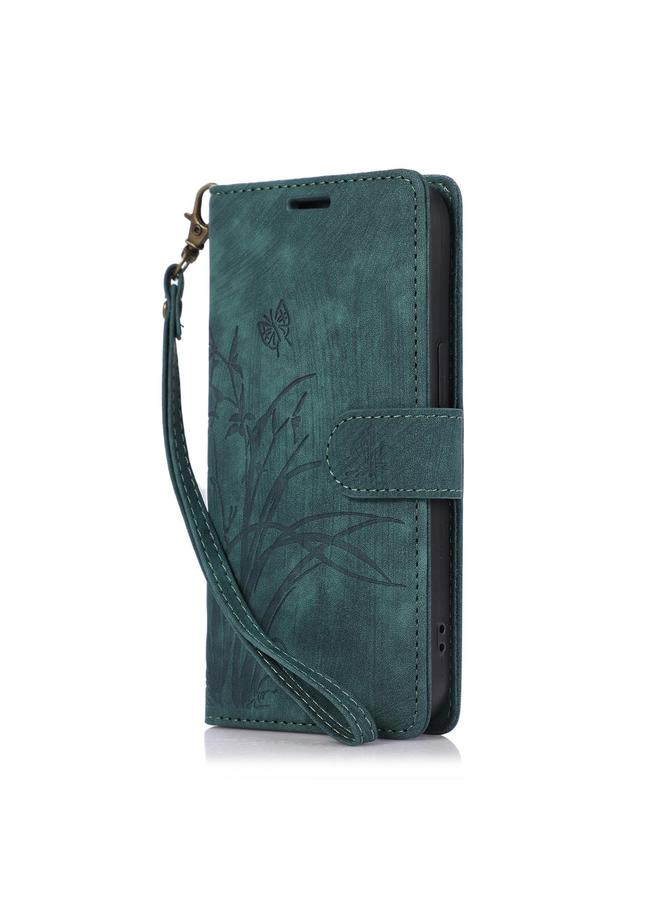 erorex Case For Redmi 14C 4G / Poco C75 Orchid Butterfly Embossed Leather Phone Case - Image 2