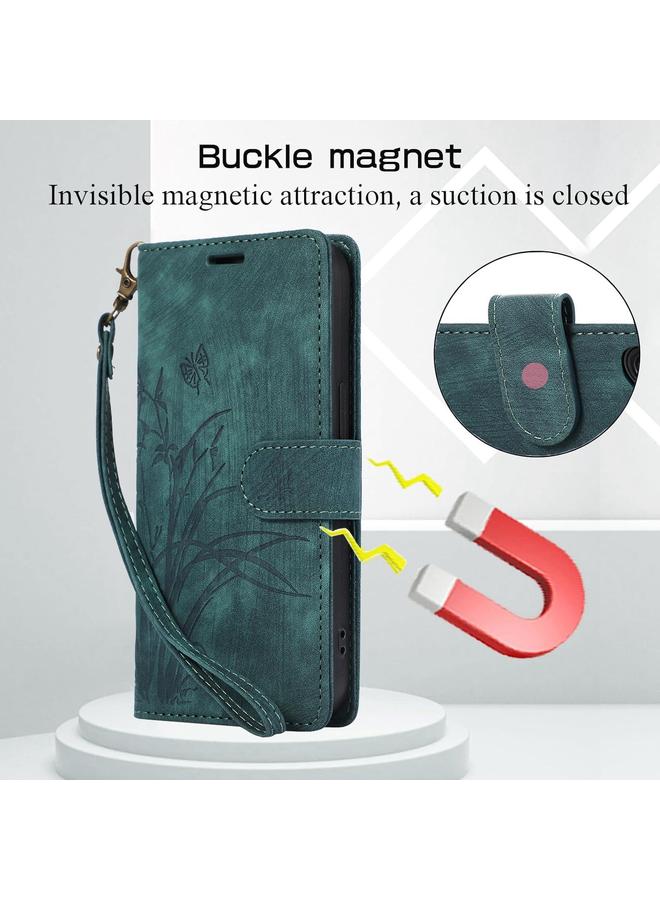 erorex Case For Redmi 14C 4G / Poco C75 Orchid Butterfly Embossed Leather Phone Case - Image 4