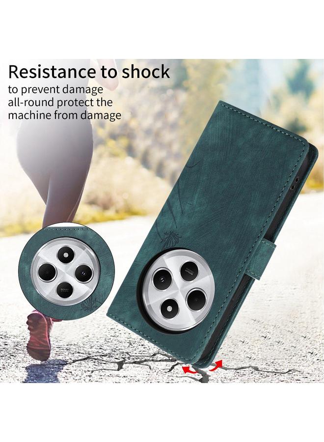 erorex Case For Redmi 14C 4G / Poco C75 Orchid Butterfly Embossed Leather Phone Case - Image 5